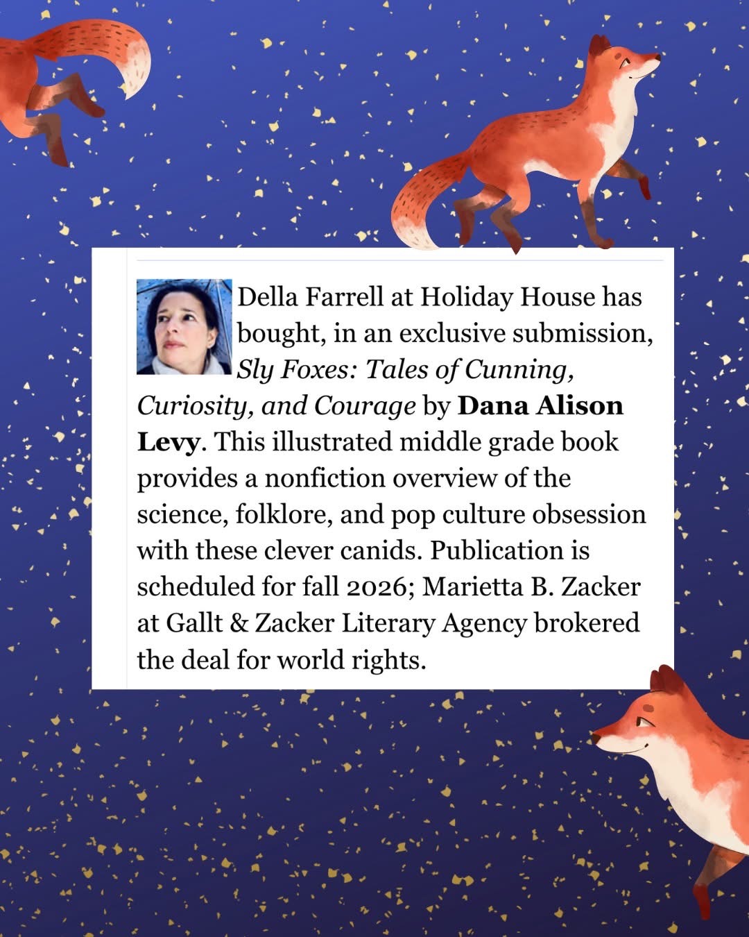 New Book News! Now with FOXES! New Book News! Now with FOXES!